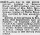 Simon Draun newspaper death notice, Baltimore MD Simon Draun newspaper death notice, Baltimore MD